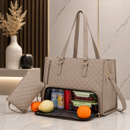 2-in-1 Lunch Tasche mit Laptopfach – Stilvoll & Praktisch