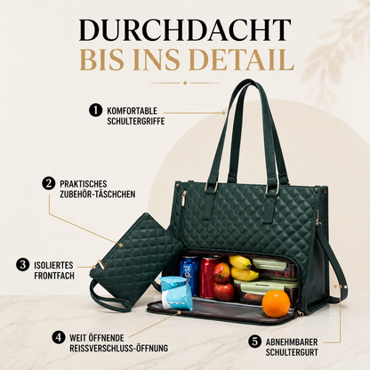 2-in-1 Lunch Tasche mit Laptopfach – Stilvoll & Praktisch