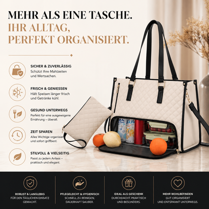 2-in-1 Lunch Tasche mit Laptopfach – Stilvoll & Praktisch