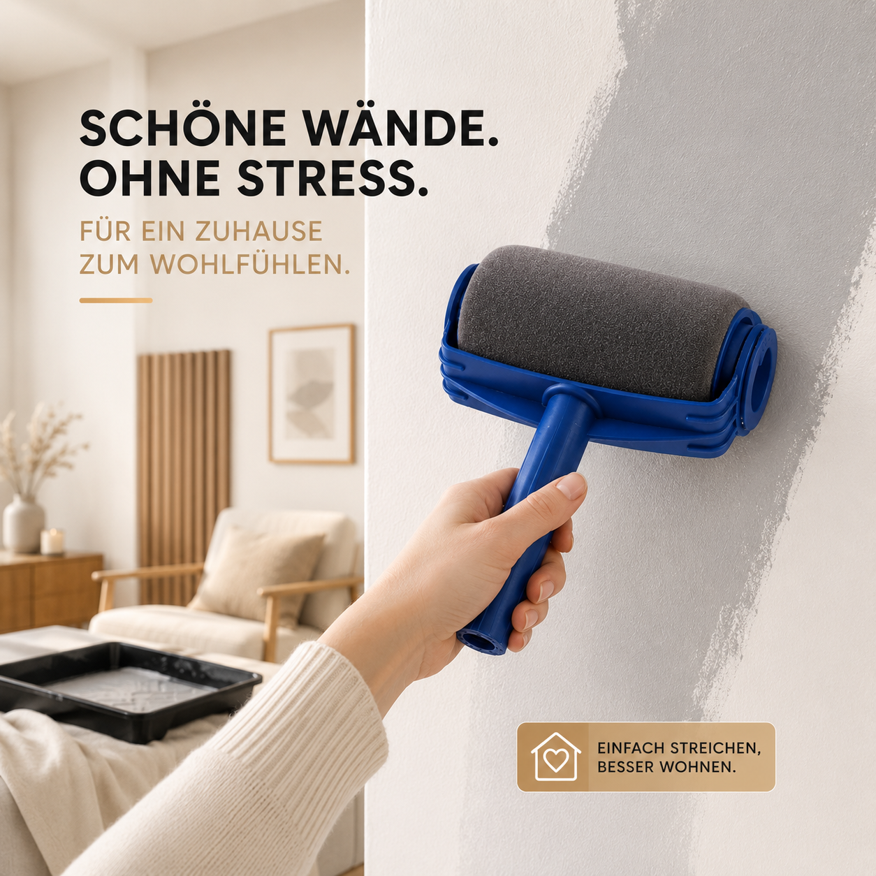6-teiliges Farbroller-Set für Wände, Ecken & Kanten