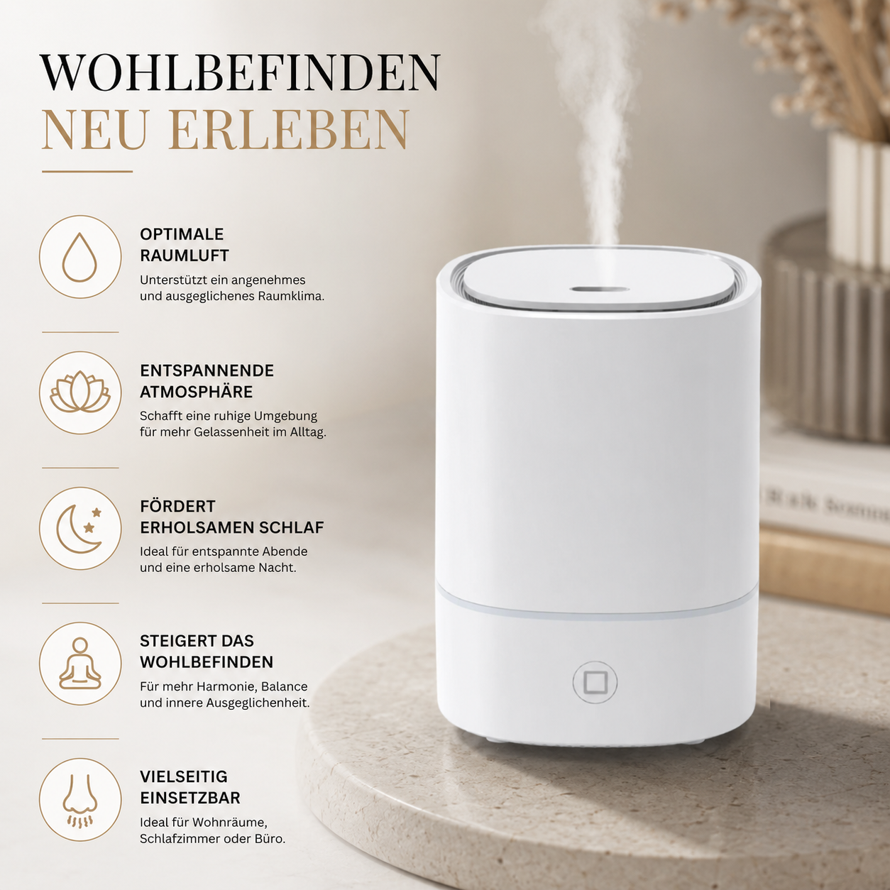 125ml Aroma Diffuser with LED Licht & Ultrasonic Mist