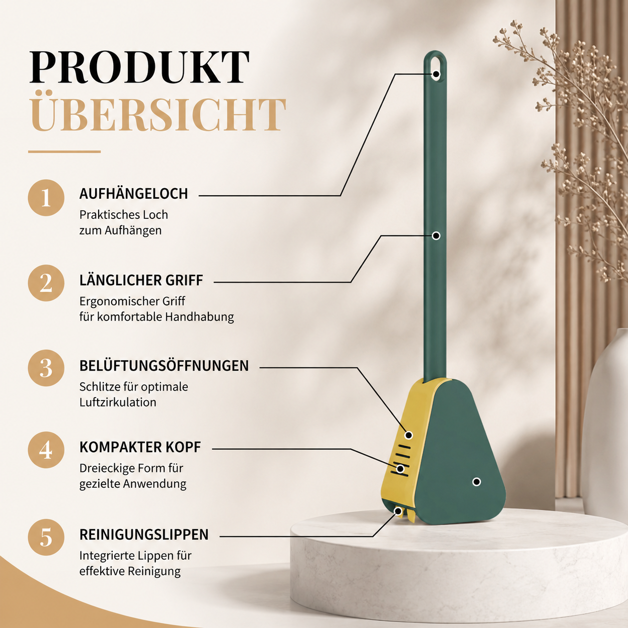 Silikon-Toilettenbürsten-Satz mit Halter – Hygienisch & Modern