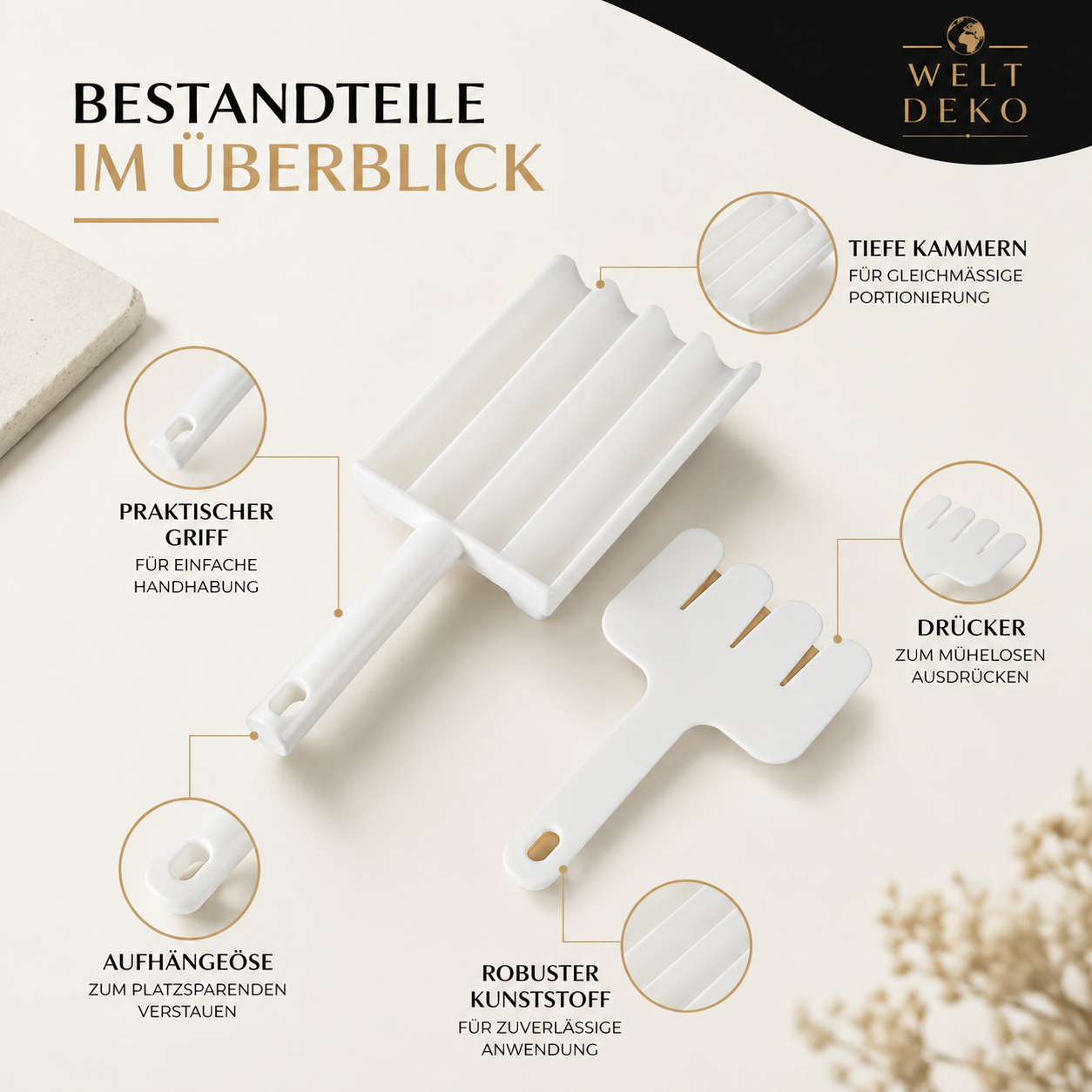 4-Kammer Knödel & Meatball Maker – Praktisches Küchenwerkzeug