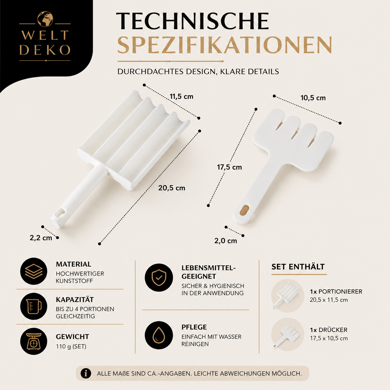 4-Kammer Knödel & Meatball Maker – Praktisches Küchenwerkzeug