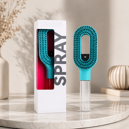 2-in-1 Haarkamm mit Sprühflasche für Nass- und Trockenstyling