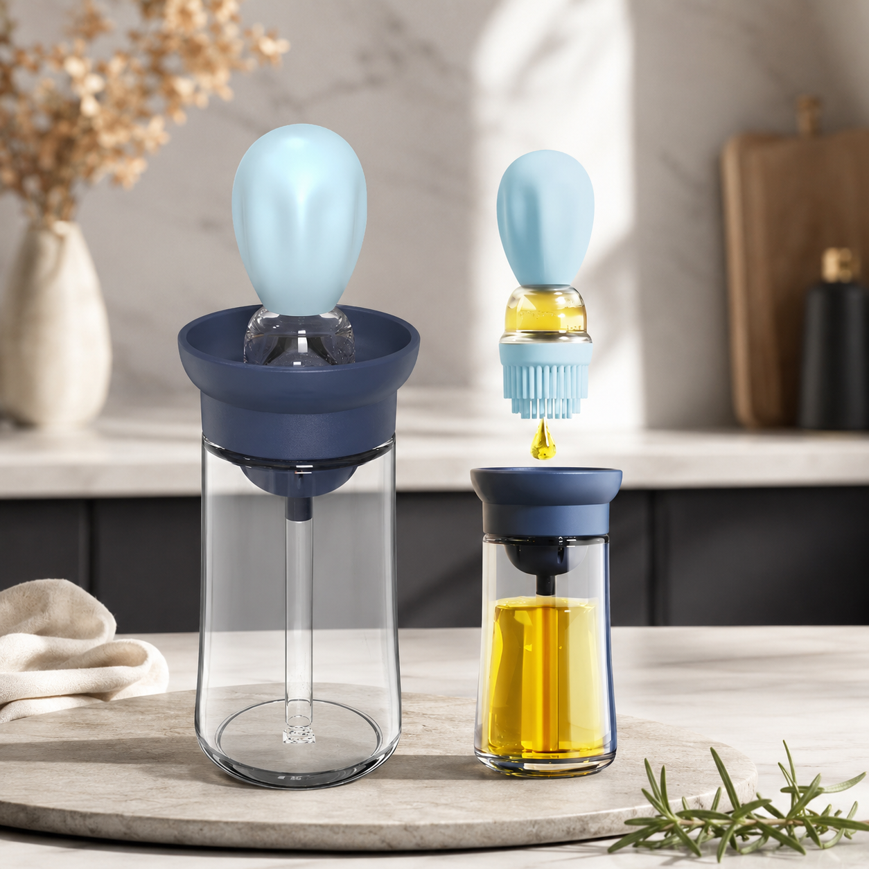 Silikon-Ölspenderflasche mit Grillpinsel