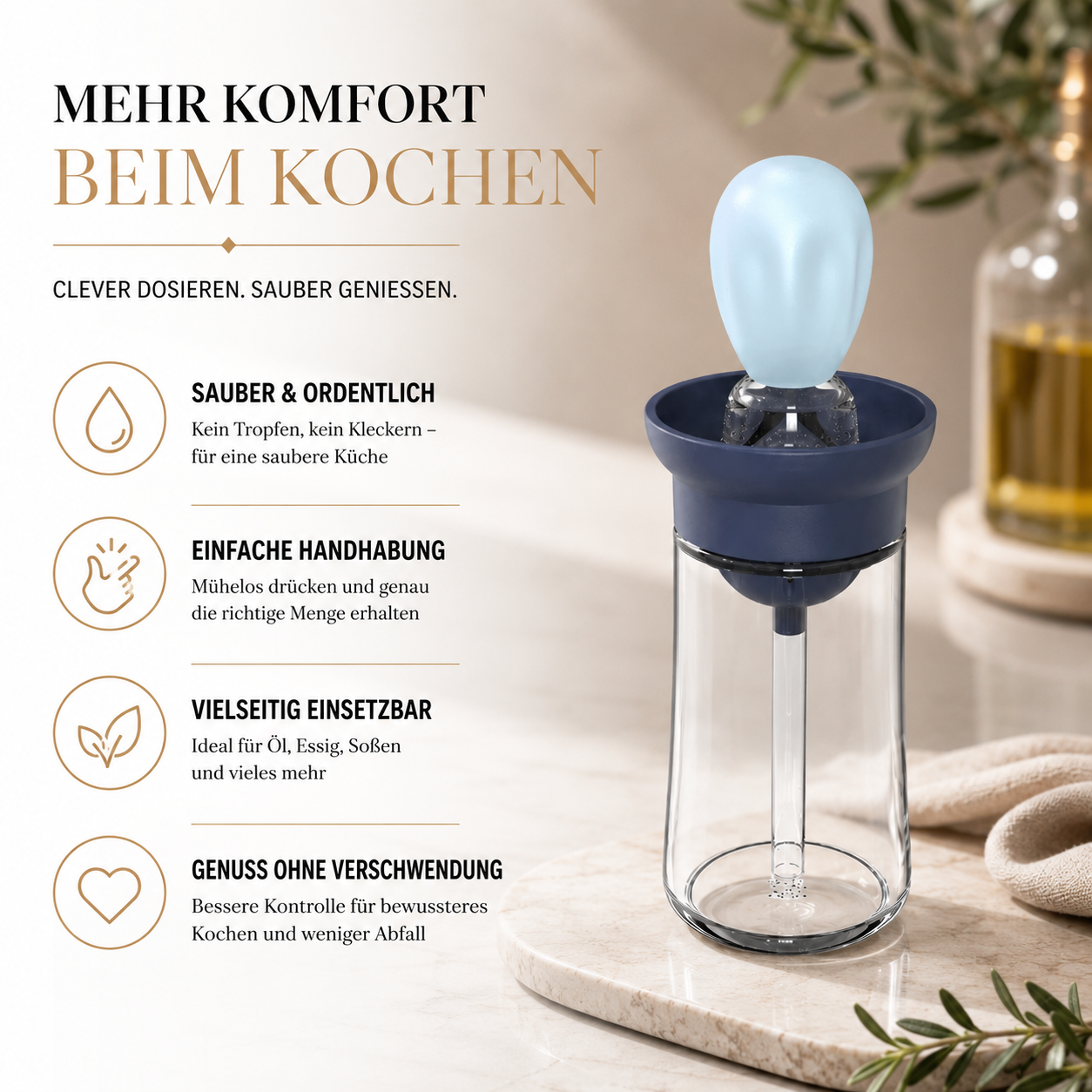 Silikon-Ölspenderflasche mit Grillpinsel