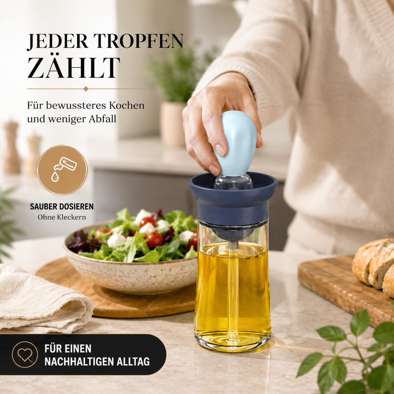 Silikon-Ölspenderflasche mit Grillpinsel