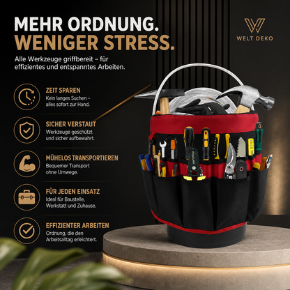 Robust Eimer Werkzeug Tasche mit vielen Werkzeugfächern