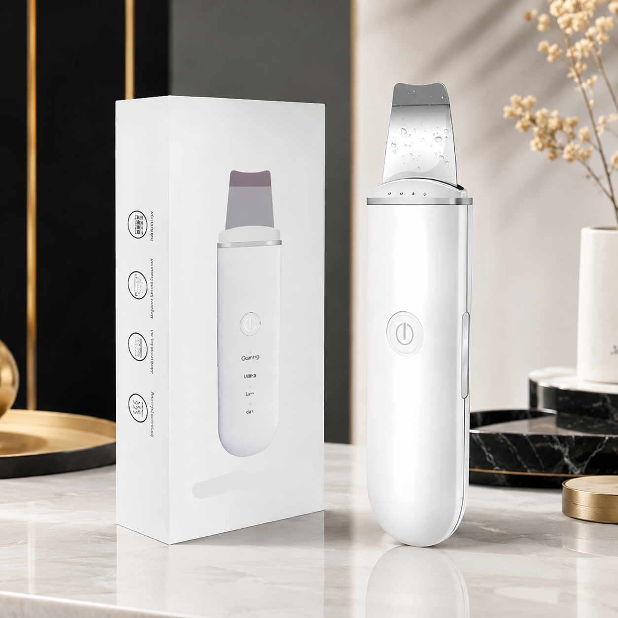 Ultrasonic Skin Scrubber für Tiefenreinigung & Gesichtspflege