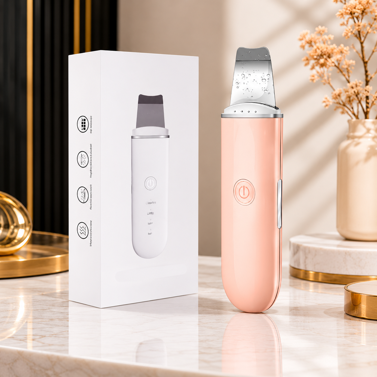 Ultrasonic Skin Scrubber für Tiefenreinigung & Gesichtspflege