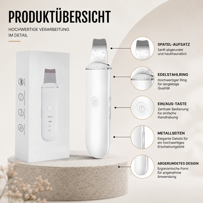 Ultrasonic Skin Scrubber für Tiefenreinigung & Gesichtspflege
