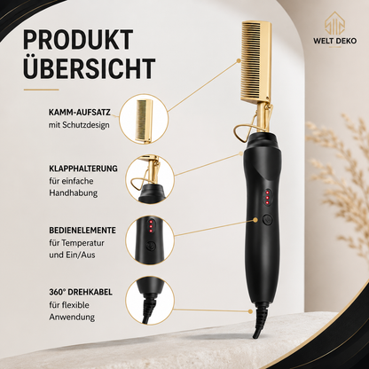 2-In-1 Elektrische Haarstylingbürste mit Schnellheizung