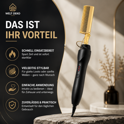 2-In-1 Elektrische Haarstylingbürste mit Schnellheizung