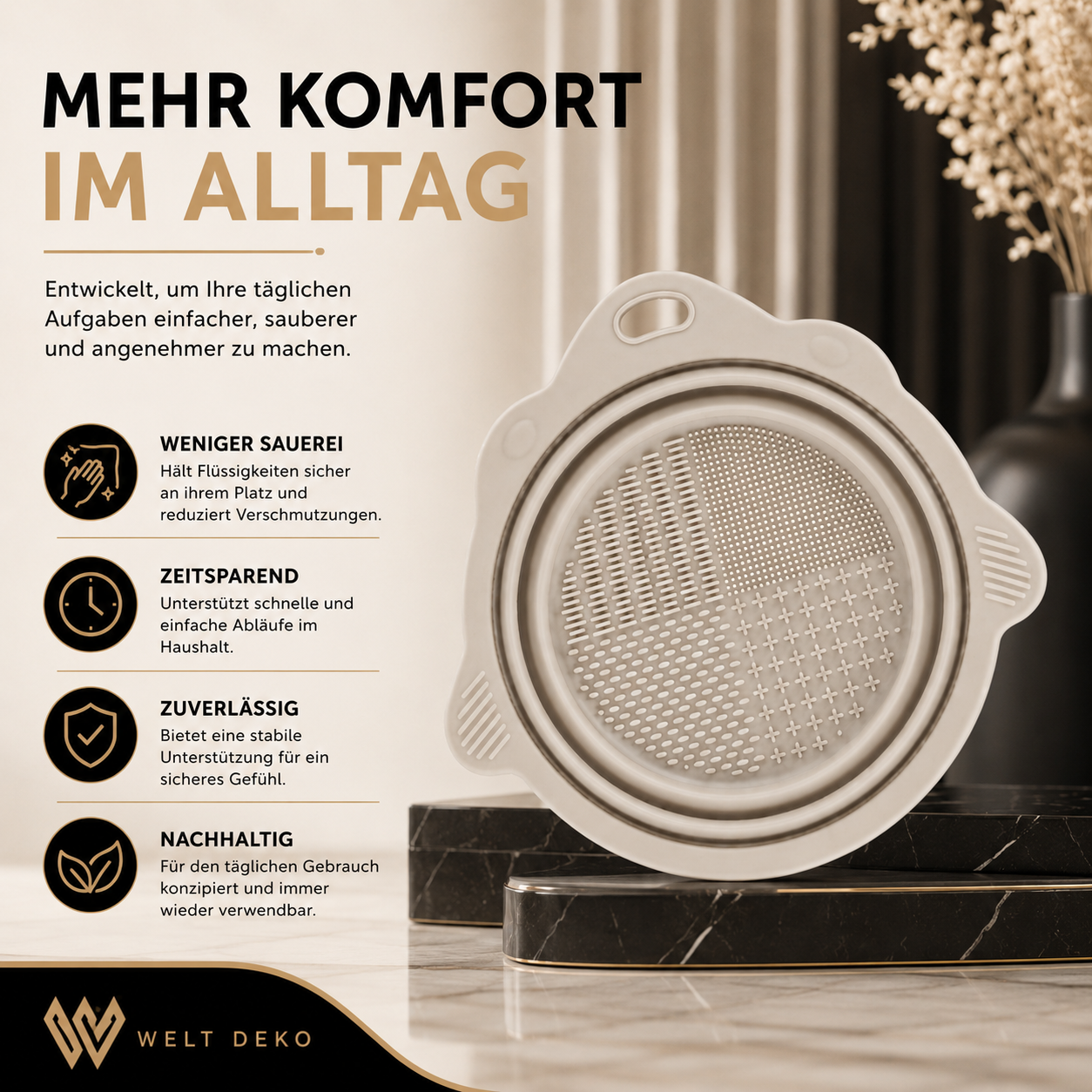 Faltbare Silizium Make-Up Pinsel Reinigungs-Schale