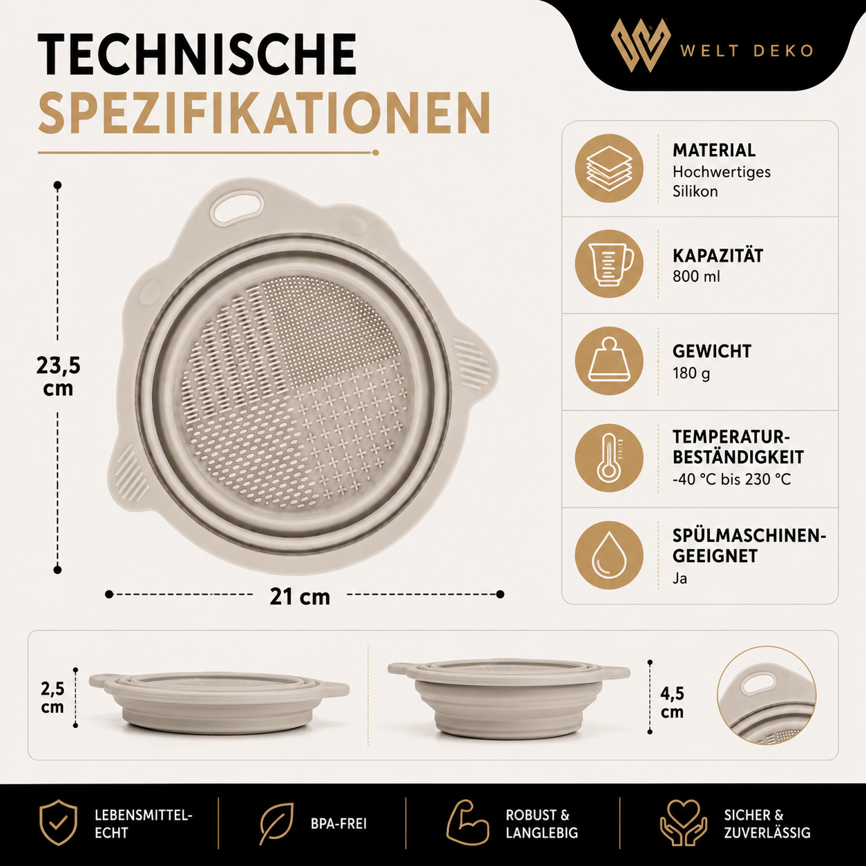 Faltbare Silizium Make-Up Pinsel Reinigungs-Schale