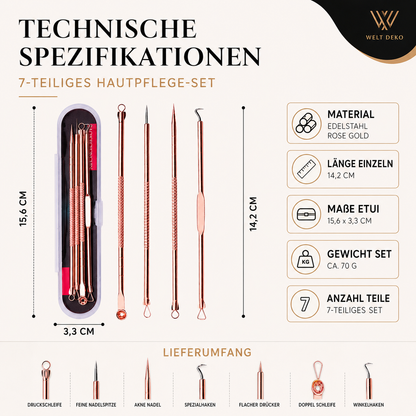 Professionelles Mitesser Entferner Werkzeug Satz aus Edelstahl