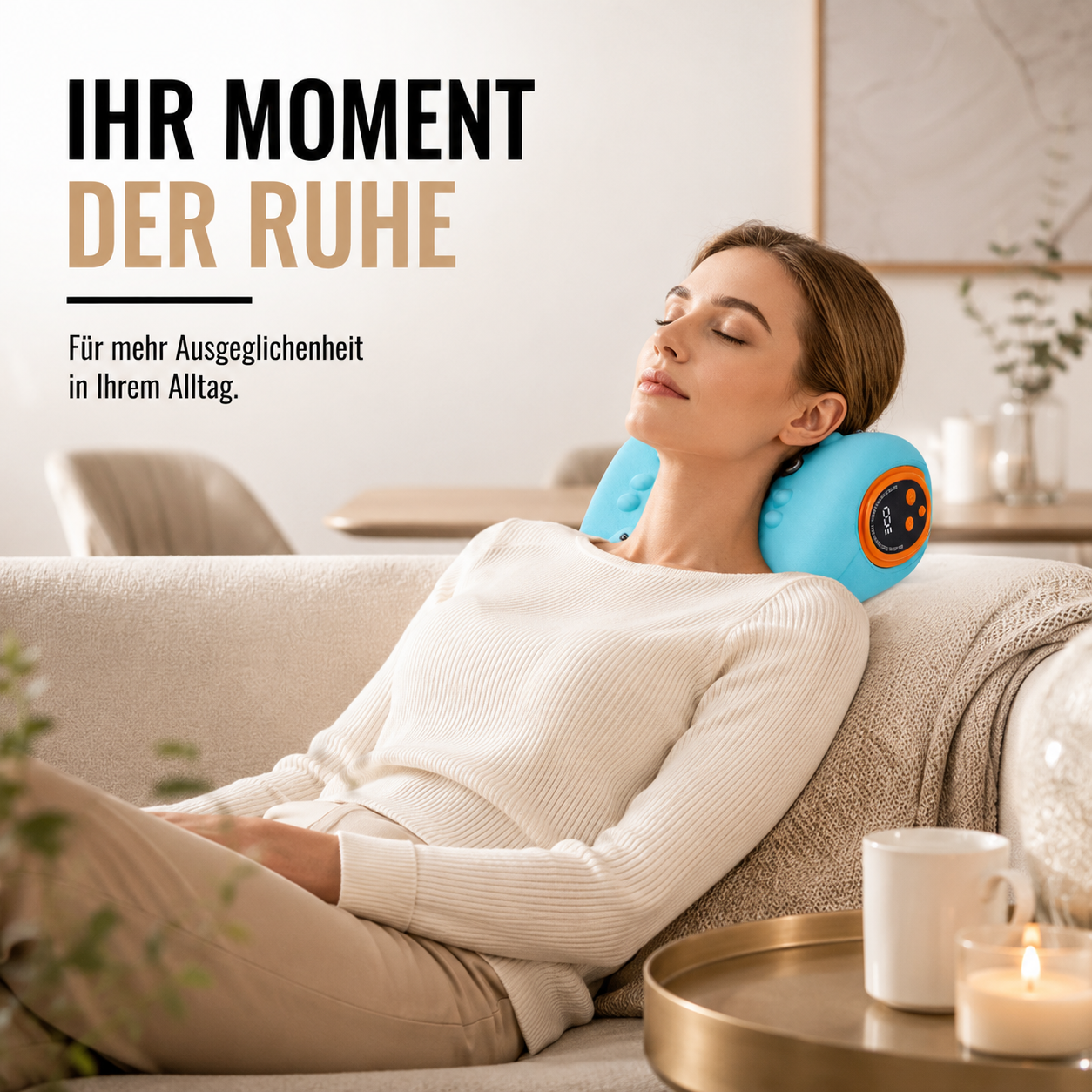 EMS Nackenmassagekissen mit Wärme & Vibration