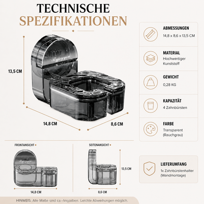 360° Föhnhalter ohne Bohren mit starkem Saugnapf