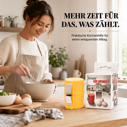 Kompakter Eieröffner für einfaches Eier-Aufschlagen