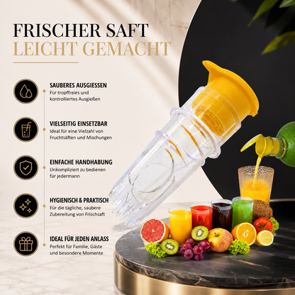 Portable Zitronenpresse mit Filter für frischen Saft