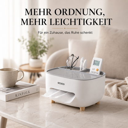 Multifunktionale Taschentuchbox mit Organizer & Handyhalter