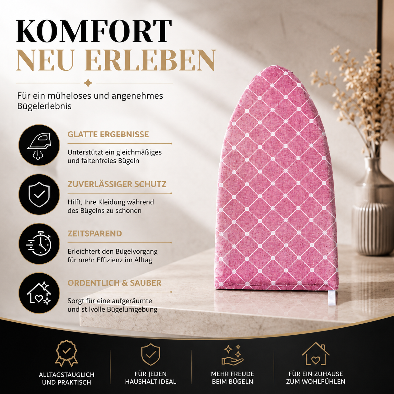 Hitzebeständiger Bügelhandschuh für Kleidung & Steamer