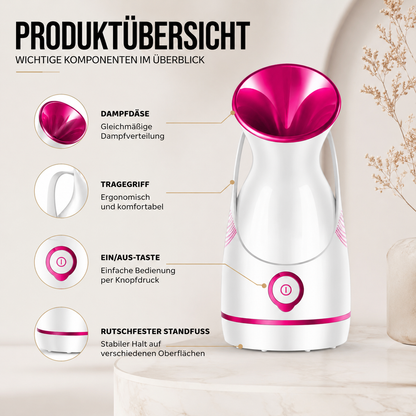2-in-1 Gesichts Dampfer mit Nano-Dampf & Aromatherapie