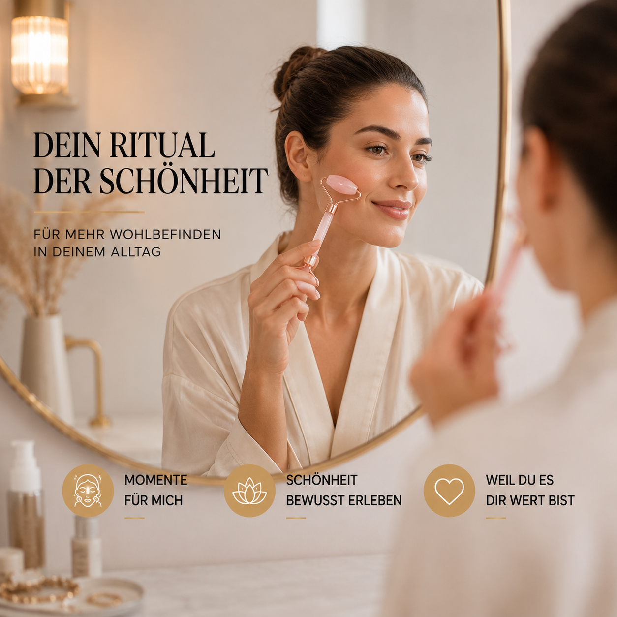 Gesichtsmassageroller & Gua Sha Schönheitswerkzeug-Satz