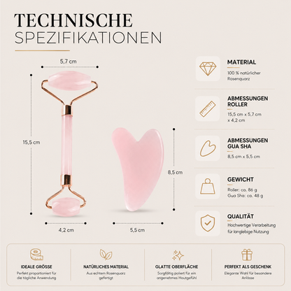 Gesichtsmassageroller & Gua Sha Schönheitswerkzeug-Satz