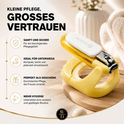 2-in-1 Baby Nagelknipser mit LED Licht & Vergrößerung