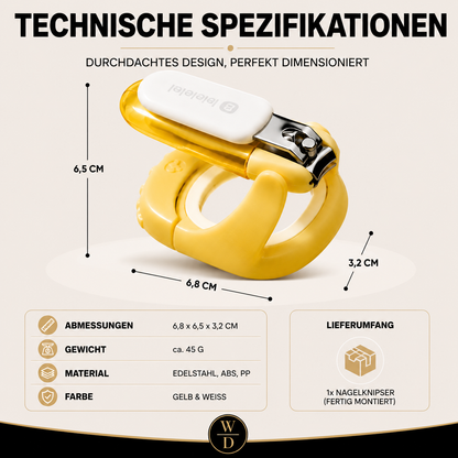 2-in-1 Baby Nagelknipser mit LED Licht & Vergrößerung