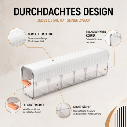 Schubladen-Unterwäsche-Organizer-Box mit Deckel und Auszug