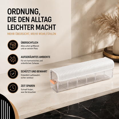 Schubladen-Unterwäsche-Organizer-Box mit Deckel und Auszug