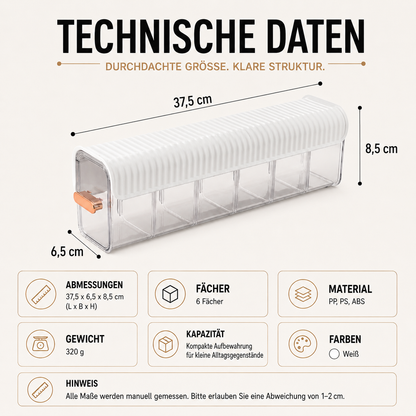 Schubladen-Unterwäsche-Organizer-Box mit Deckel und Auszug