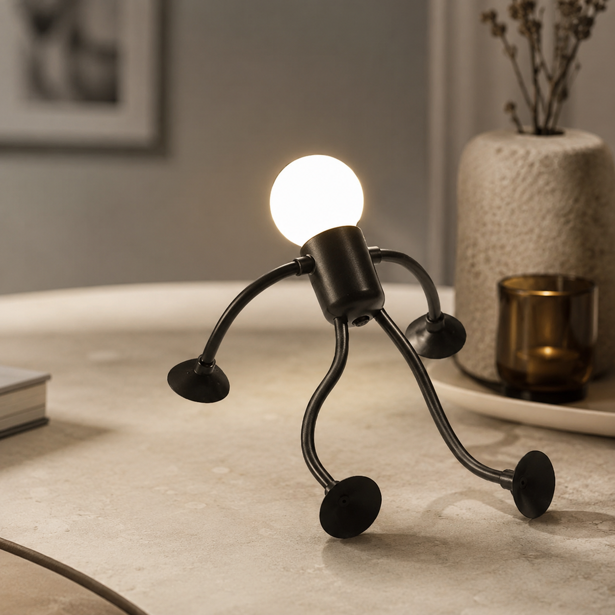 Flexible LED-Nachtleuchte in Humanoidform – Kreative Schreibtischlampe