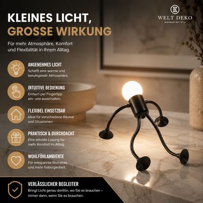 Flexible LED-Nachtleuchte in Humanoidform – Kreative Schreibtischlampe