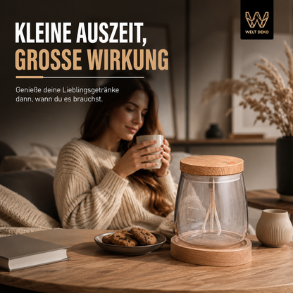 Selbstumrührender Kaffeebecher 400 ml – Elektrischer Rührbecher für Kaffee, Tee & Kakao