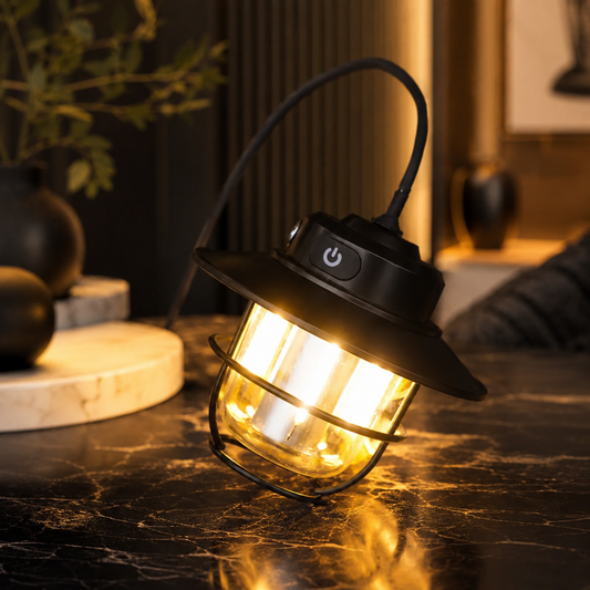 Retro LED Campinglampe – dimmbar & wiederaufladbar
