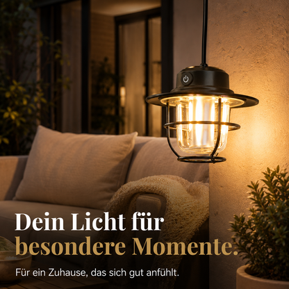 Retro LED Campinglampe – dimmbar & wiederaufladbar
