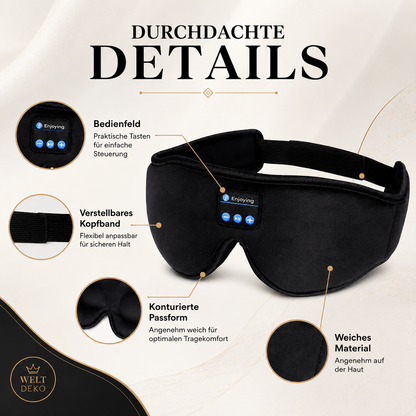 Bluetooth-Schlafmaske mit Kopfhörern – Bequemer Schlaf & Entspannung