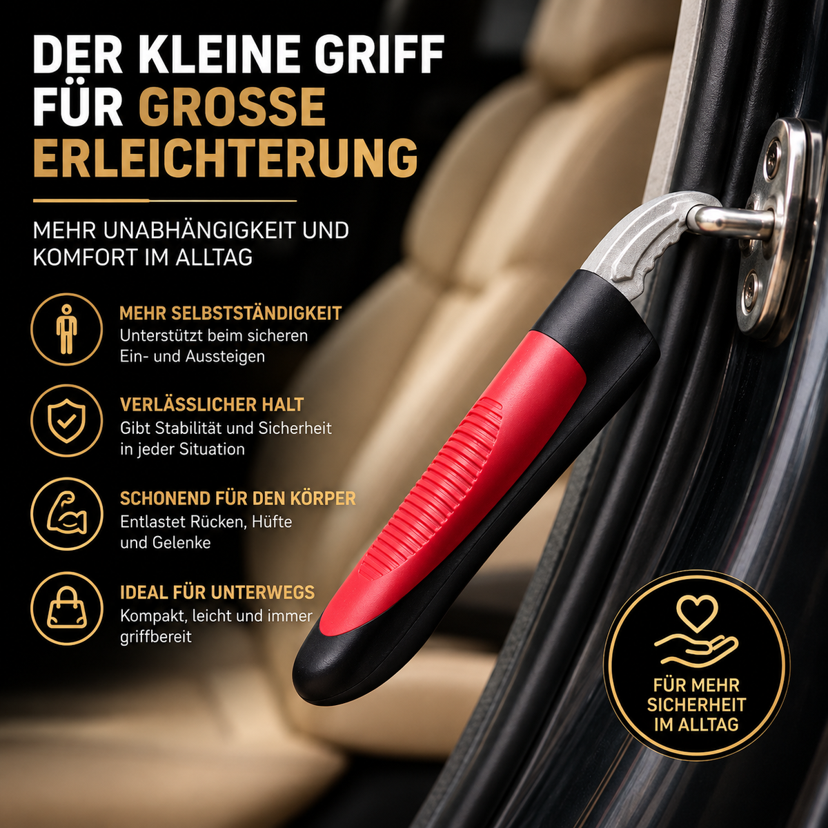 Ergonomischer Auto-Einstiegshilfe-Griff – Sicher & Stabil