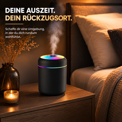 Kompakter USB-Luftbefeuchter mit LED-Beleuchtung – Für Zuhause & Auto