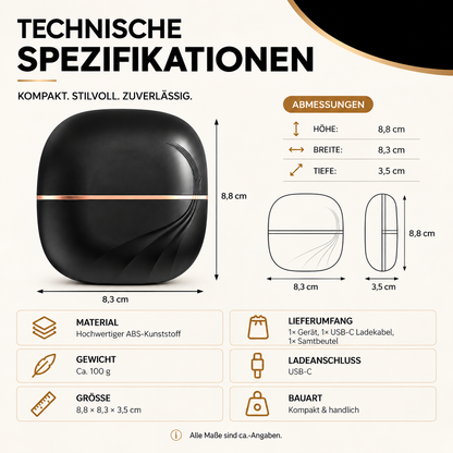 Mini Haar Glätteisen Bürste– Glattes Haar überall & jederzeit