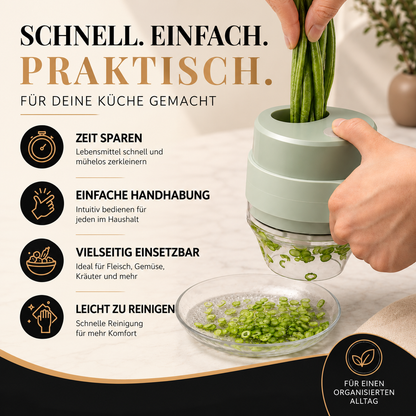 Elektrischer Mini-Lebensmittelzerkleinerer – Schnell & effizient zerkleinern
