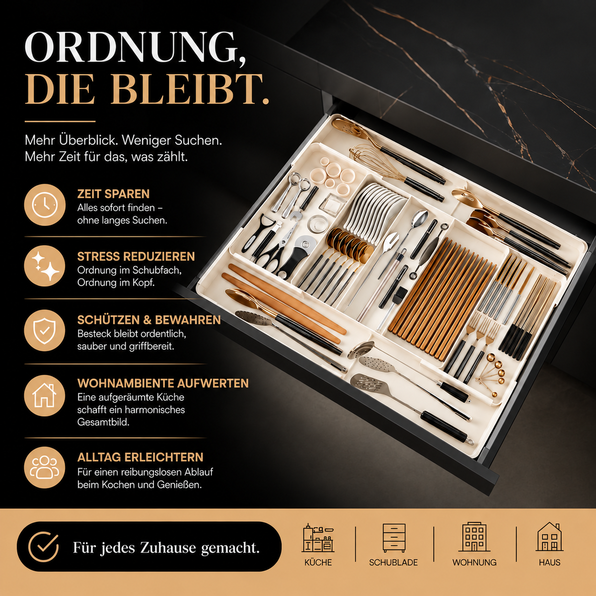 Premium Schubladen-Organizer Set – Clever & platzsparend