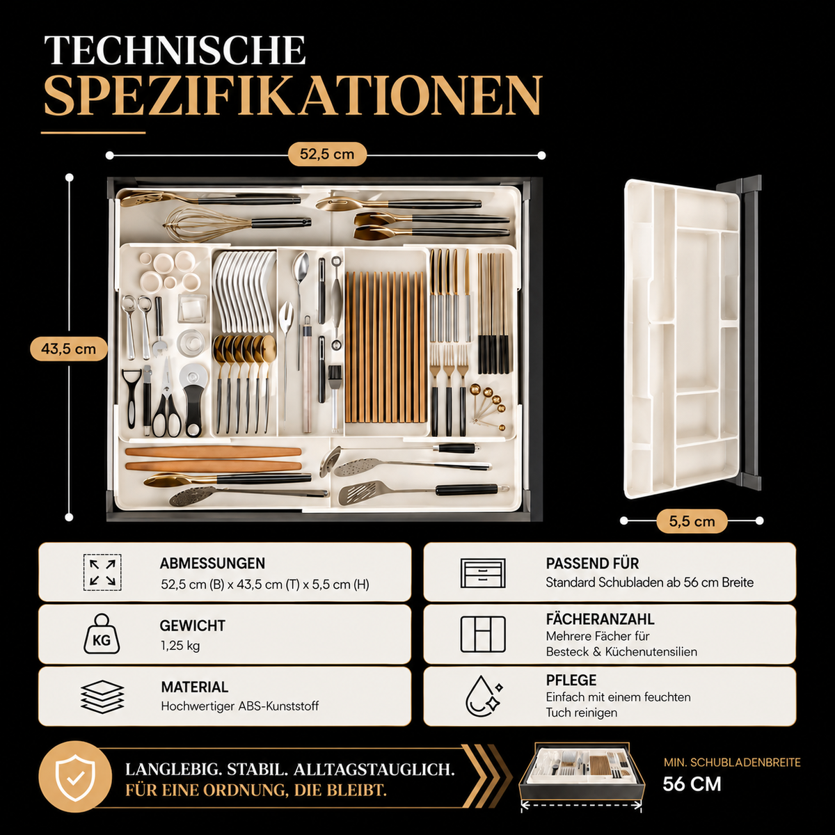 Premium Schubladen-Organizer Set – Clever & platzsparend