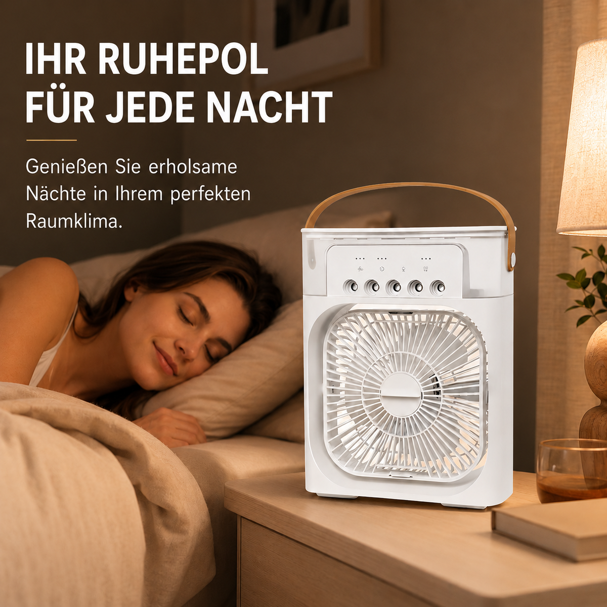 Tragbarer Mini-Luftkühler mit LED & USB