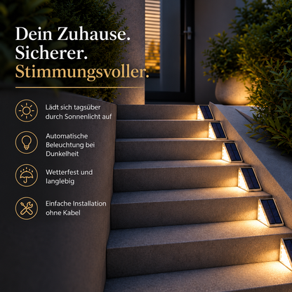 Solar LED Treppenlicht 2er Satz – Sicher & stilvoll beleuchtet