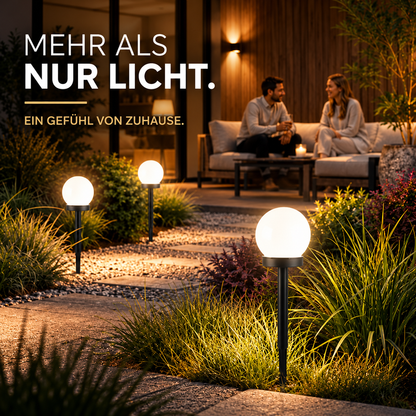 Solar Kugelleuchte für Garten – Stilvolle LED Außenbeleuchtung